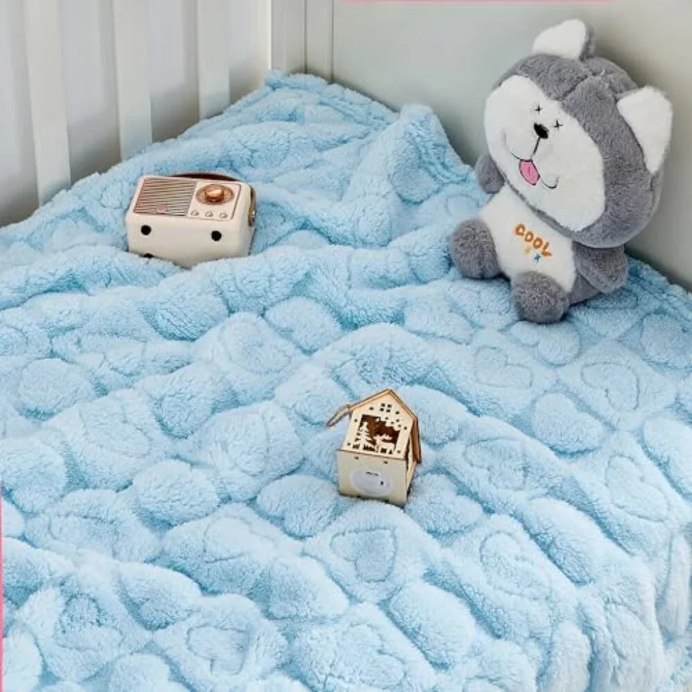 Sherpa Fleece Baby Blanket Ultra Soft Cozy Infant Toddler Receiving Throw
